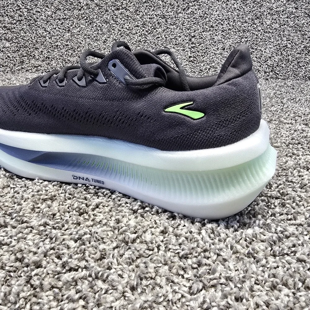 Brooks Glycerin Max 2 Phantom White Green Gecko Men Size 11.5
